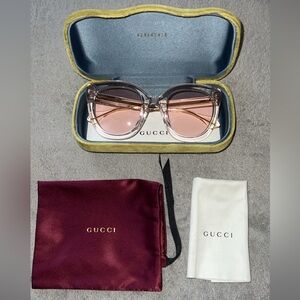SOLD-Gucci Rose-Tinted Sunglasses/Eyeglasses